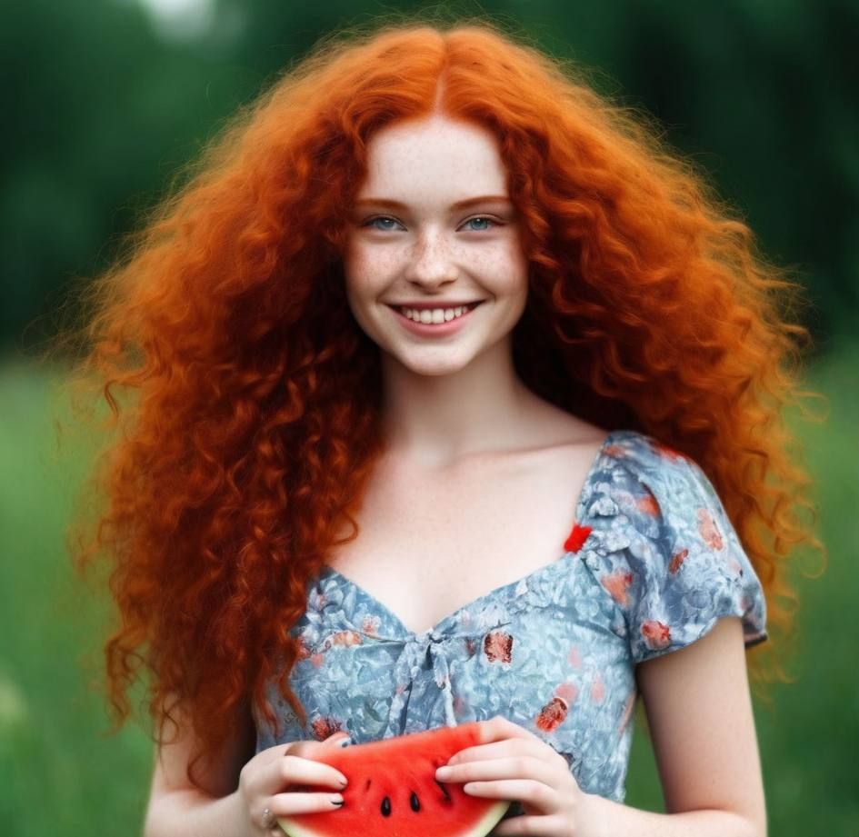 Girl with watermelon