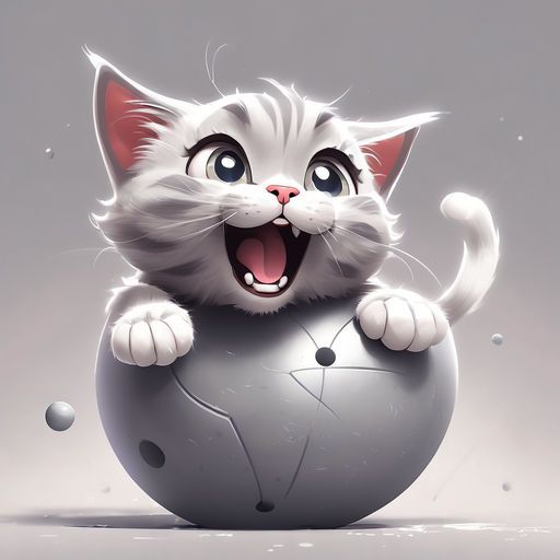 a-cute-cat-having-fun-with-a-gray-ball