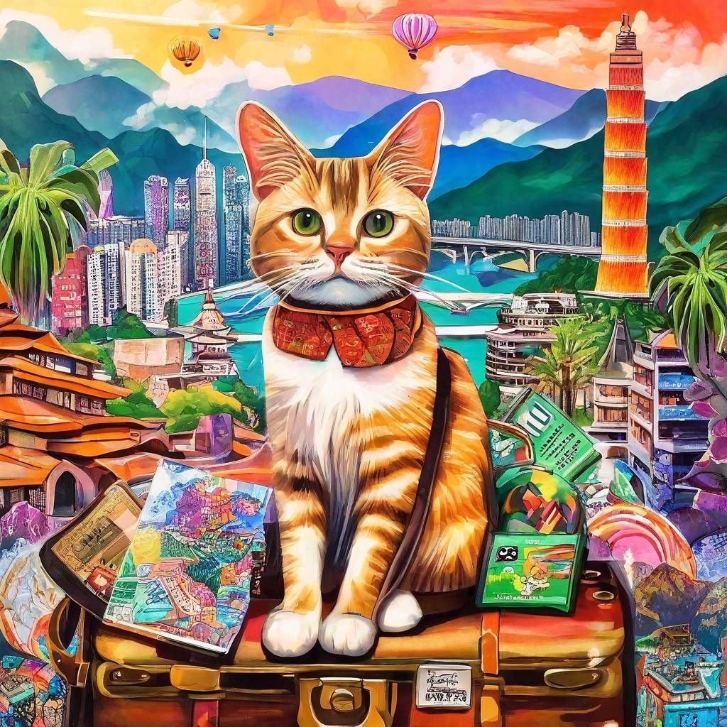 a traveling cat