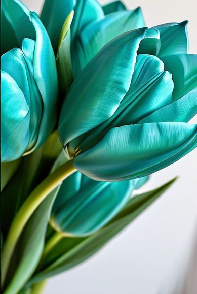 Teal Tulips