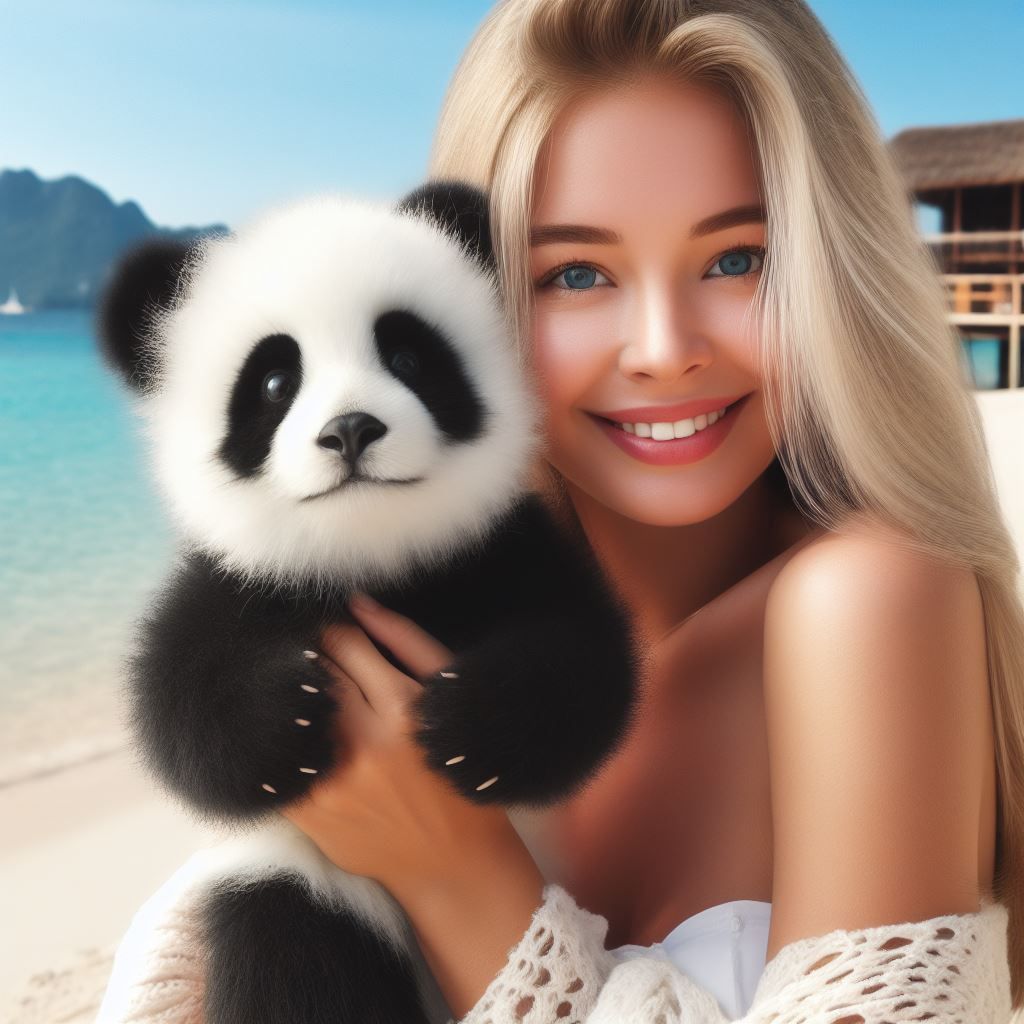 Baby Panda and Pretty Woman