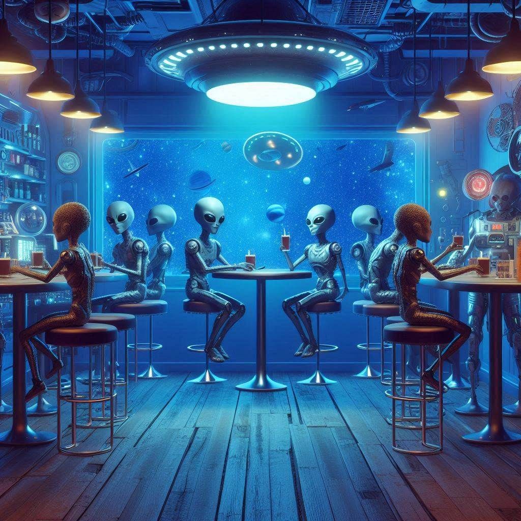 Aliens in a bar