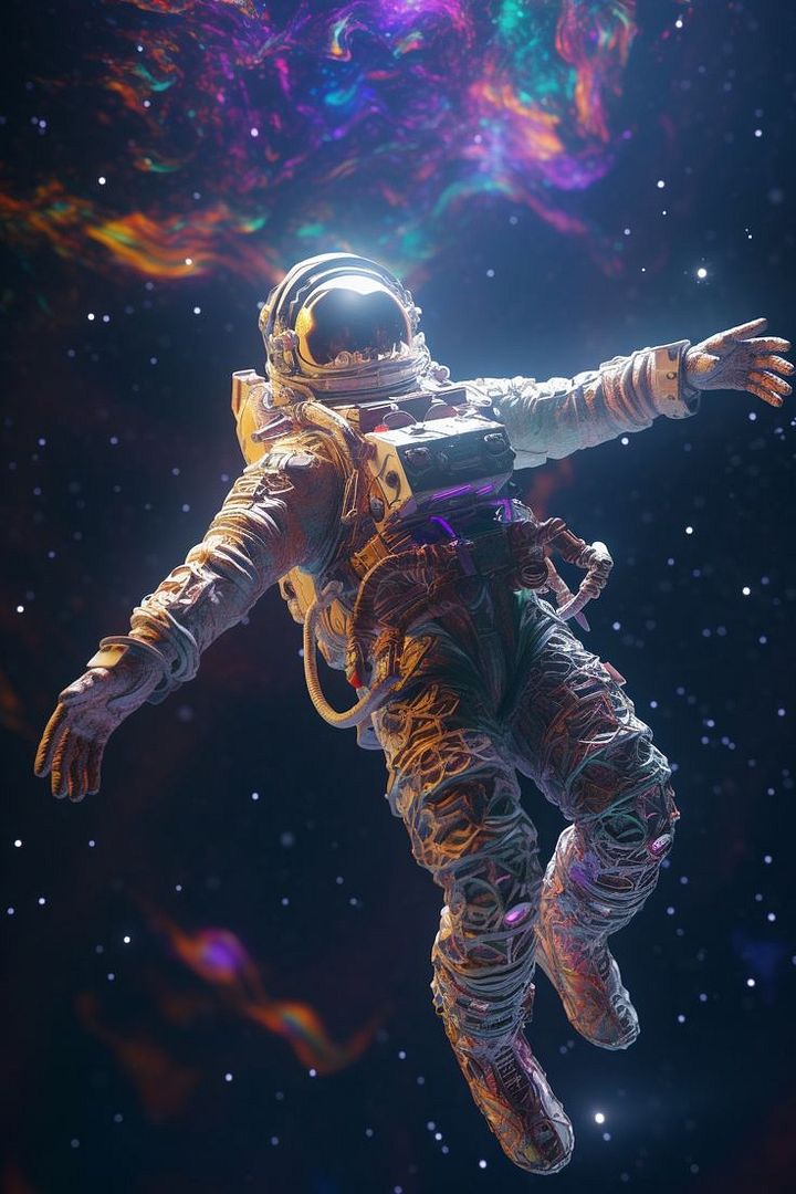 astronaut in a space