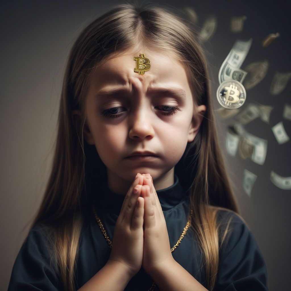 a-girl-praying-earnestly-to-make-money-with-bitcoin