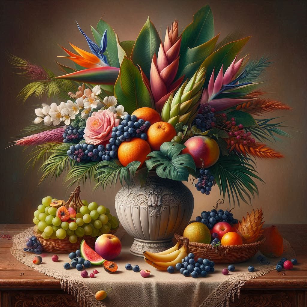 Fruits in a vase