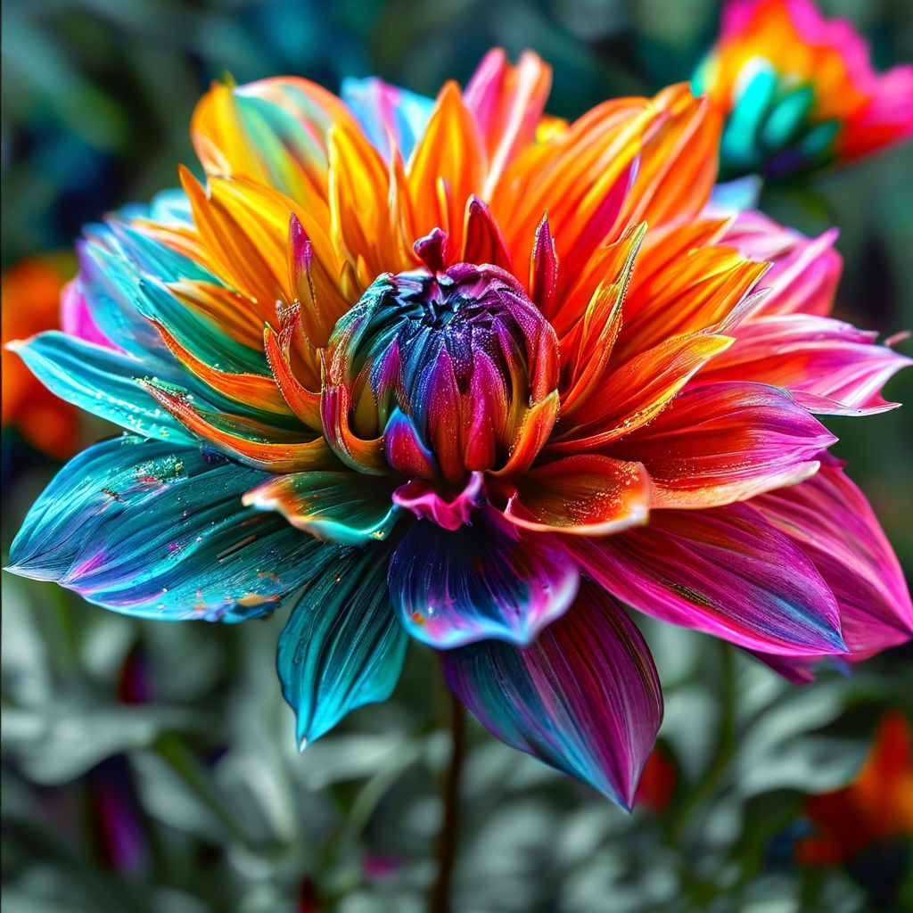 a rainbow flower