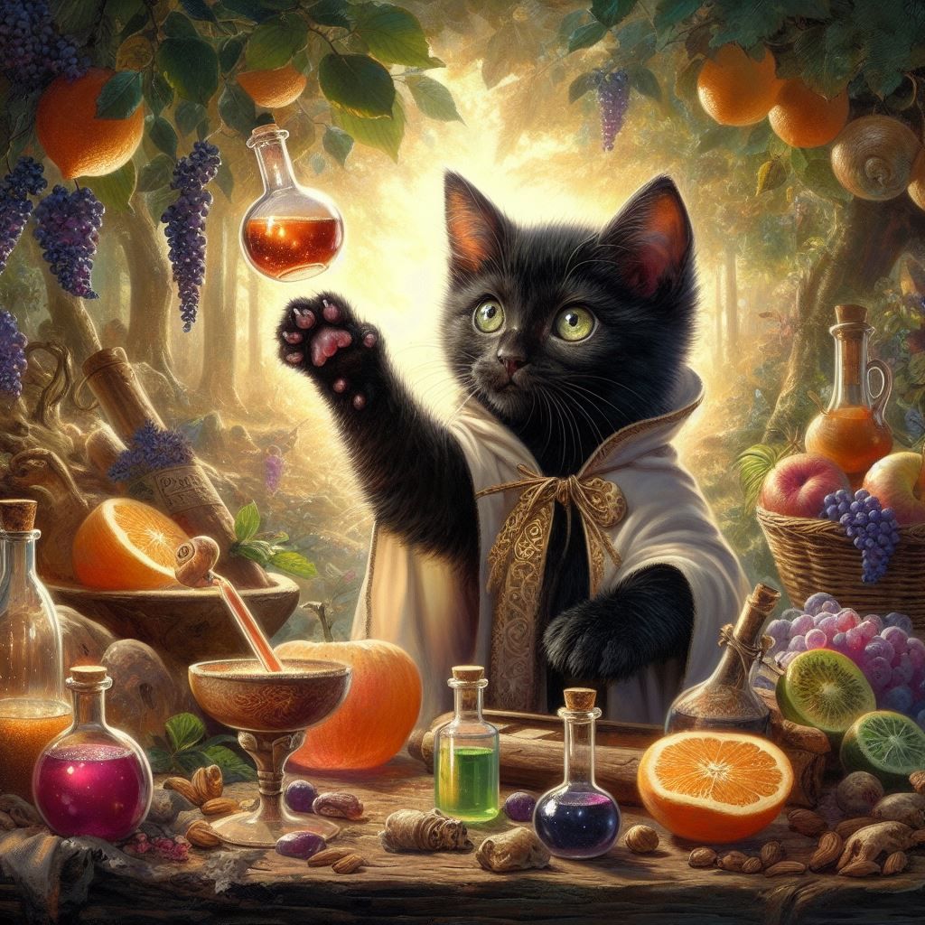 ⚗️🐈‍⬛🍊