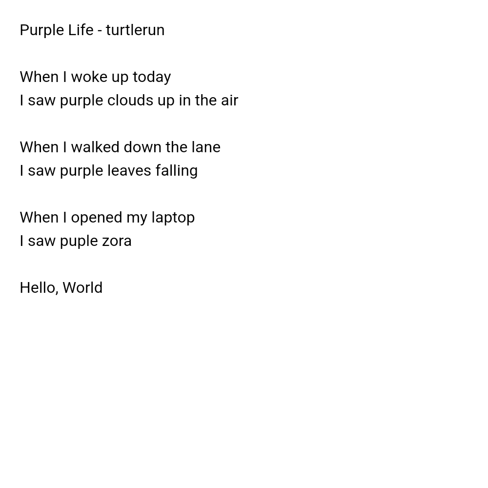 Purple Life - turtlerun