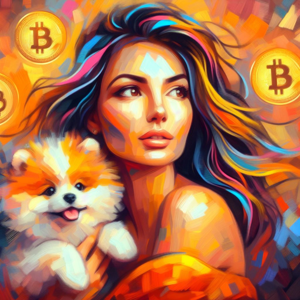 Beautiful Woman Hodling