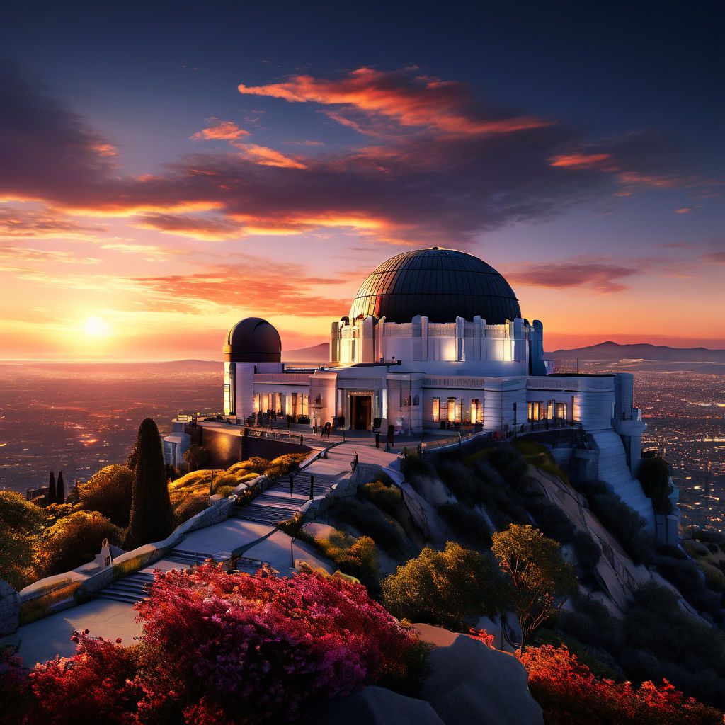 Sunset at Griffith Observatory in LA