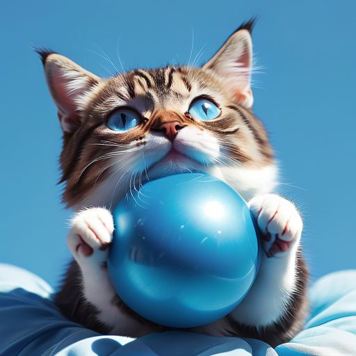 a-cute-cat-enjoying-a-sky-blue-ball