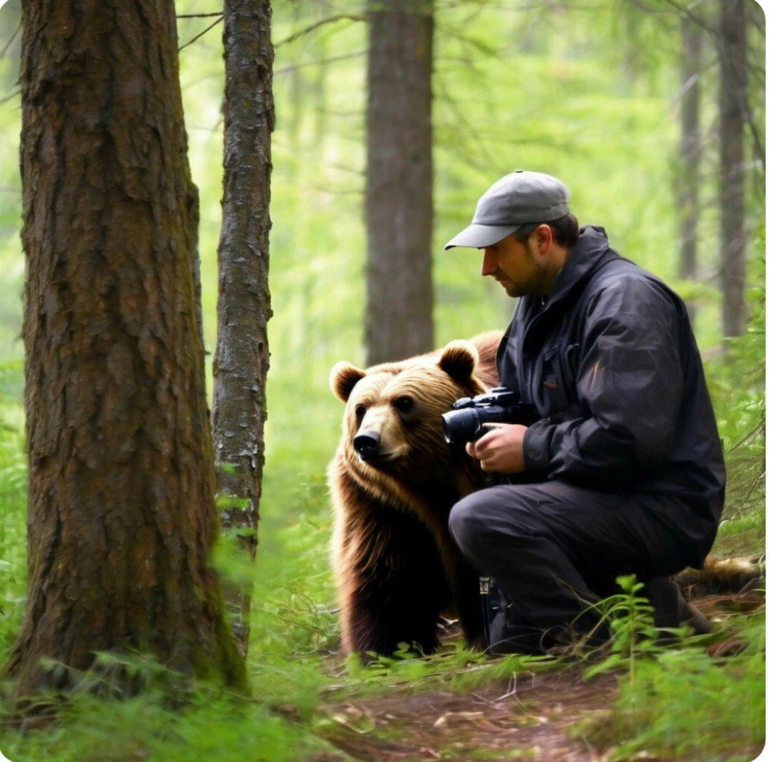 Bear and photographer