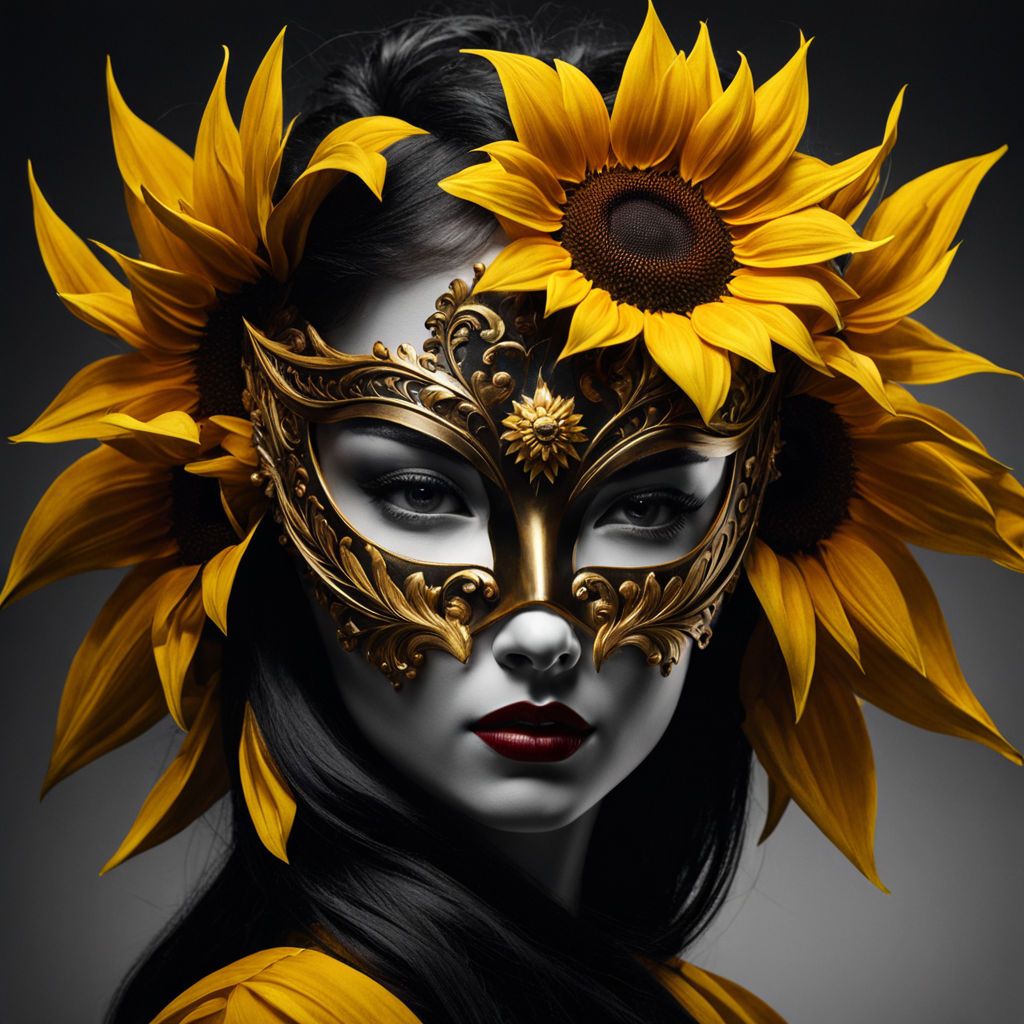 sunflower-mask-mysterious