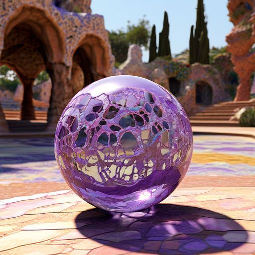 Purple Orb In Park Guell