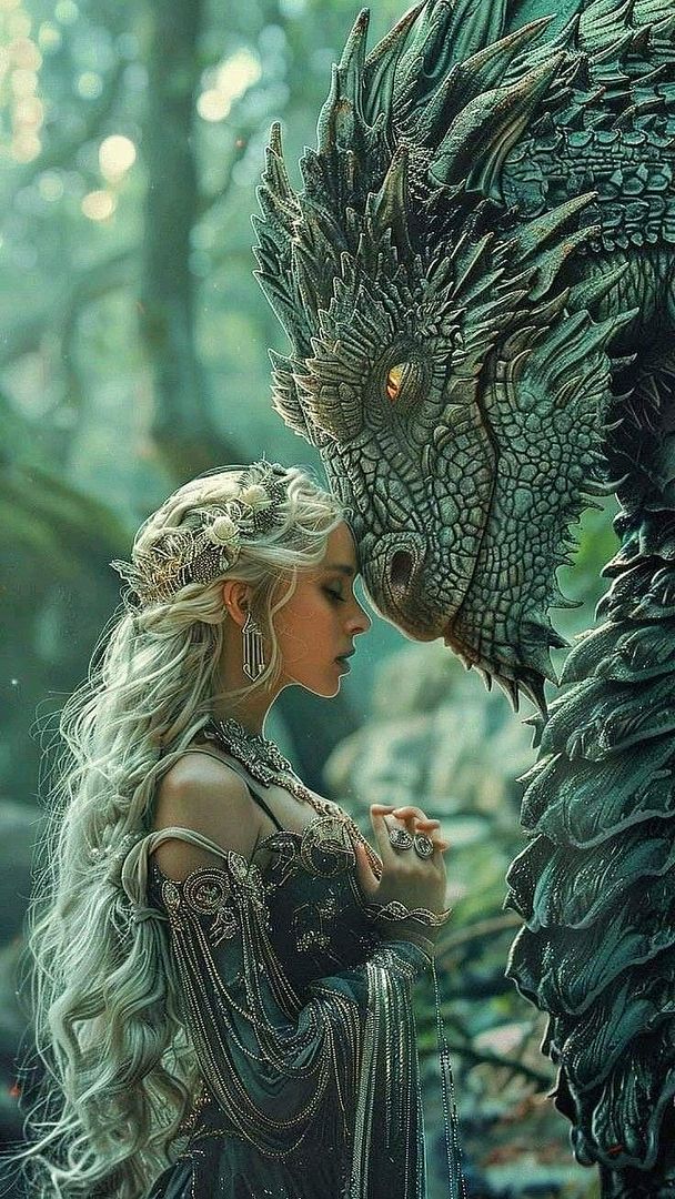 Girl with dragon