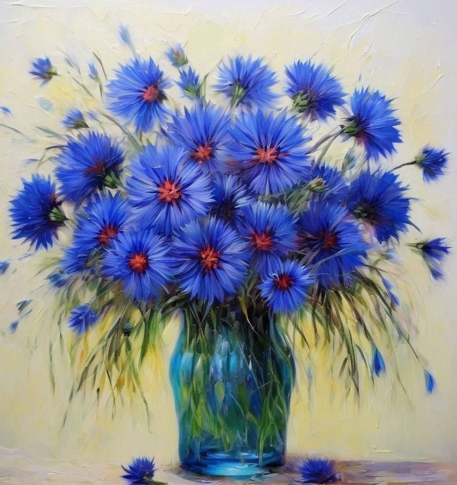 Bouquet of cornflowers