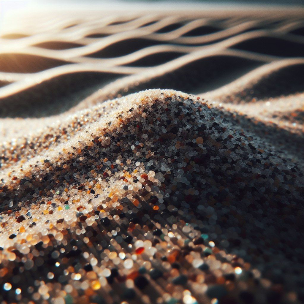 Beach sand in close-up