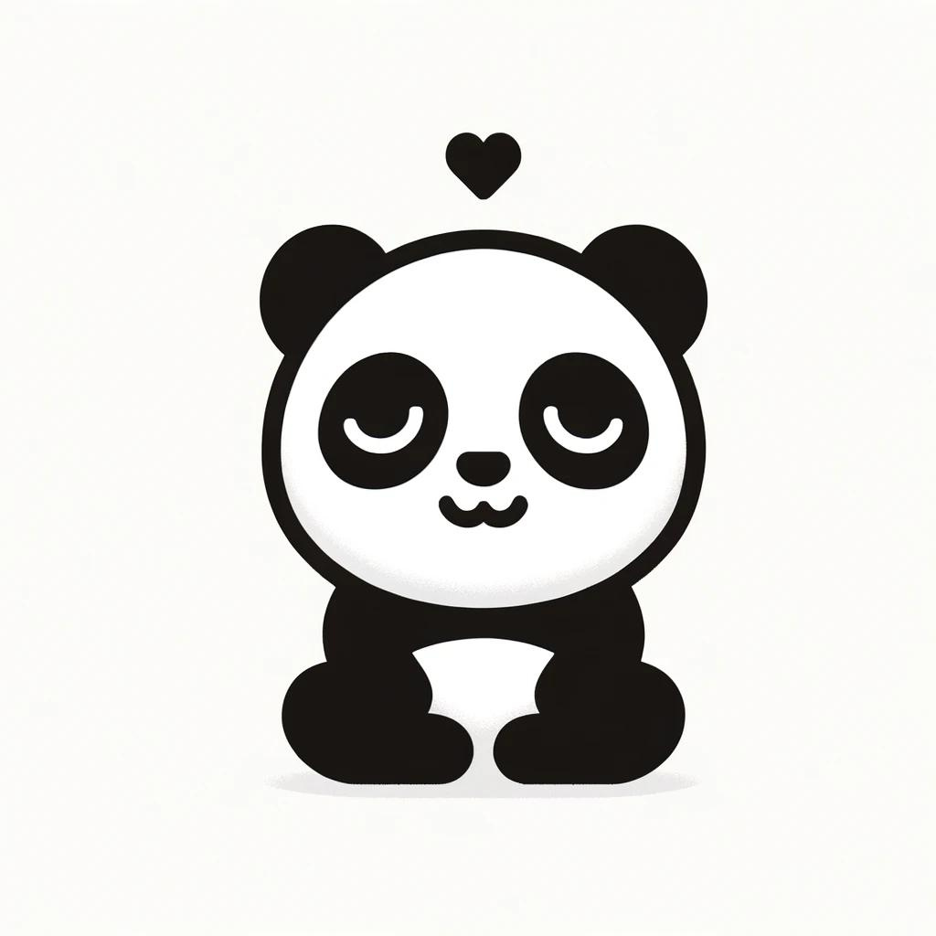 panda heart