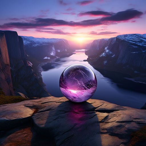 Purple Orb On Preikestolen