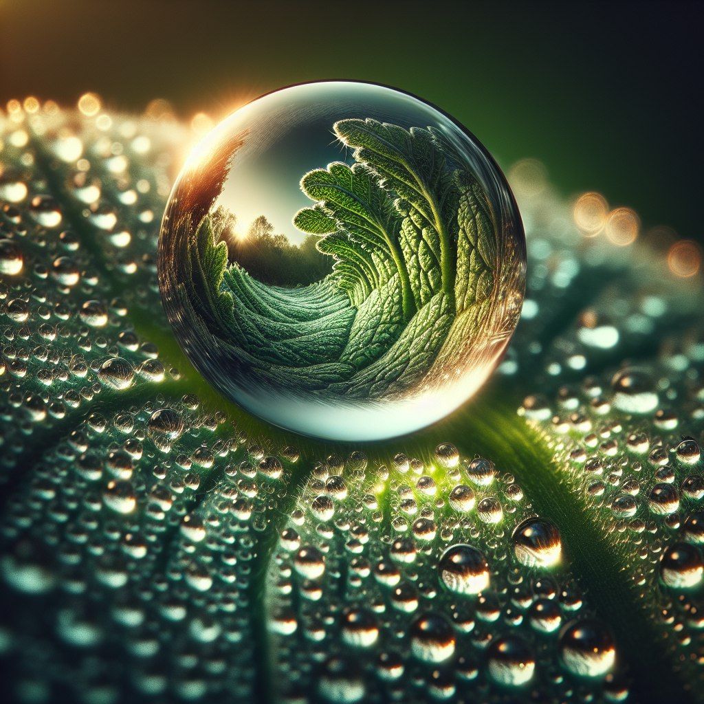 Water drop in close-up