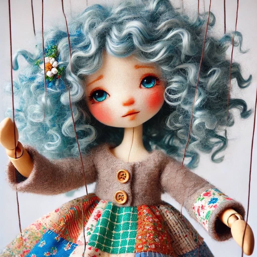 Marionette with Blue Curls