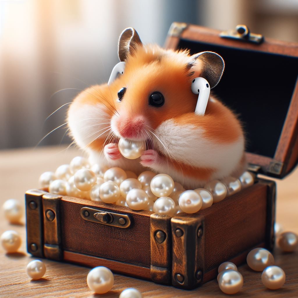 Perl Air Pods Hamster