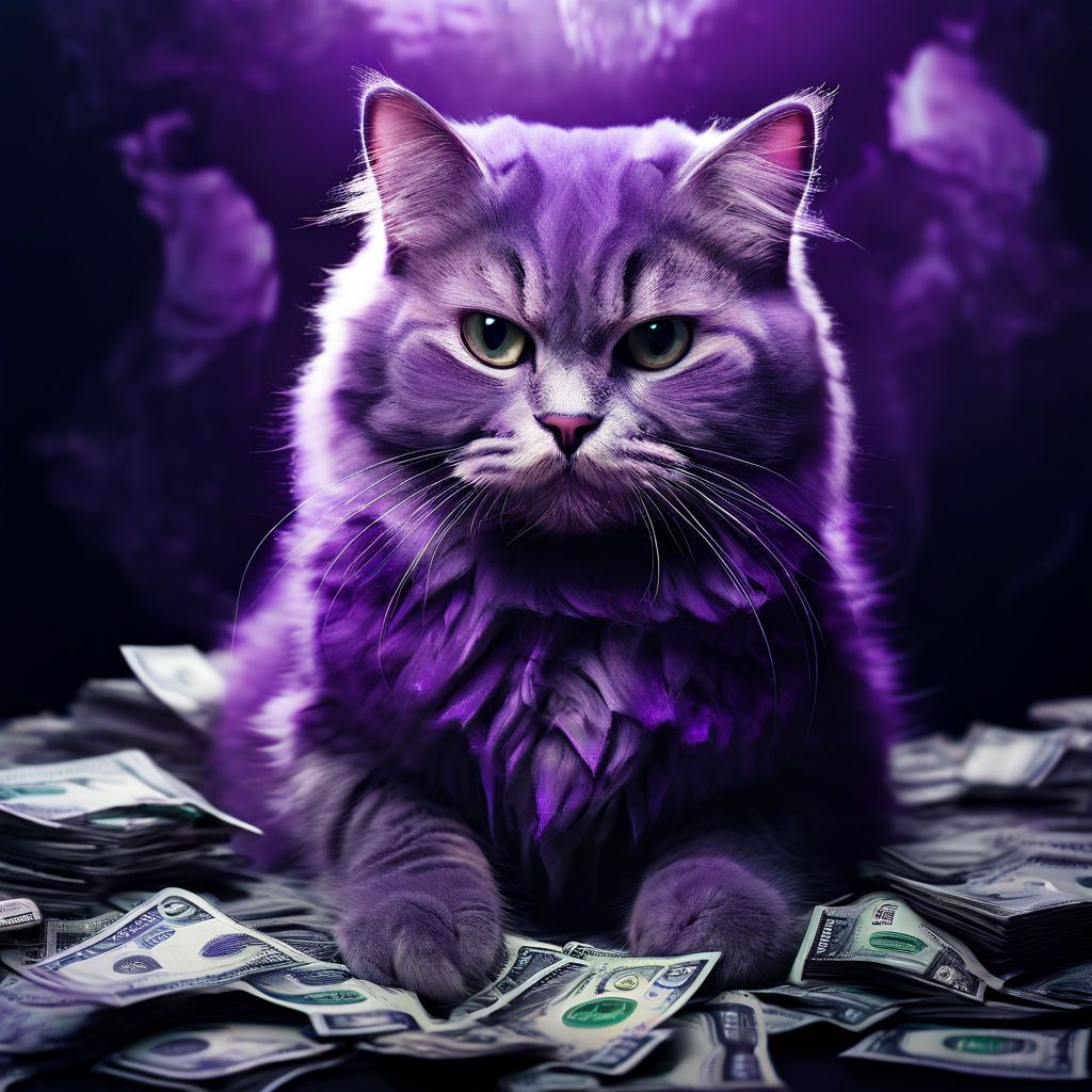 A purple cat