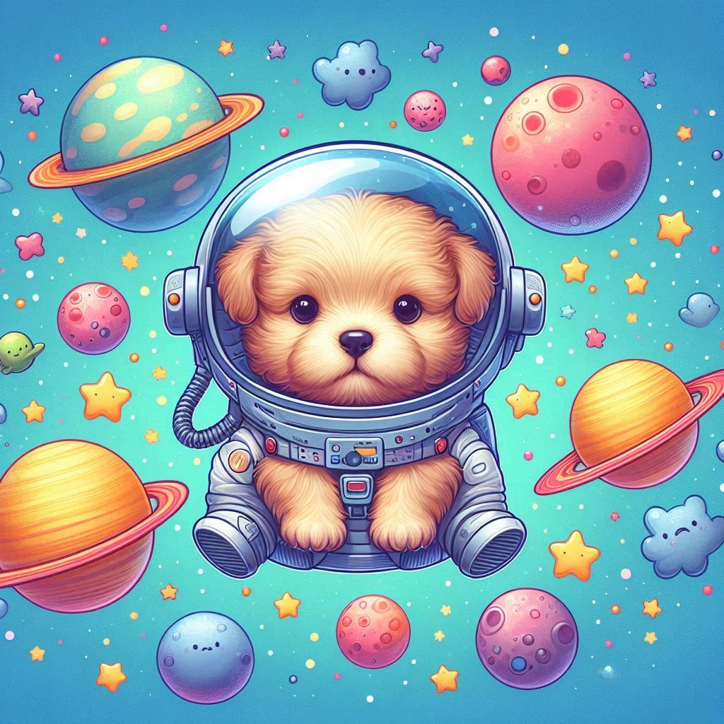 Astronaut puppy