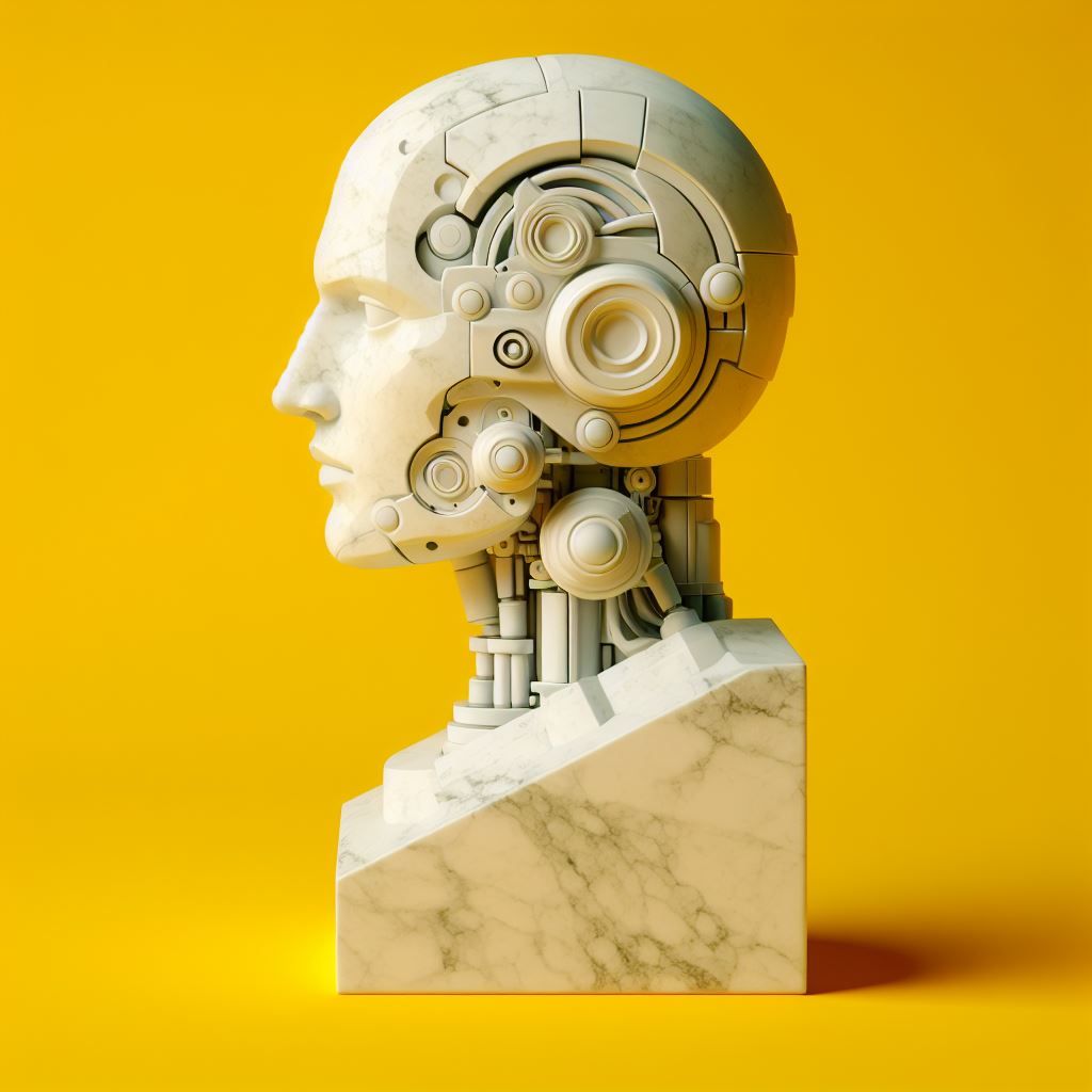 white marble  robot