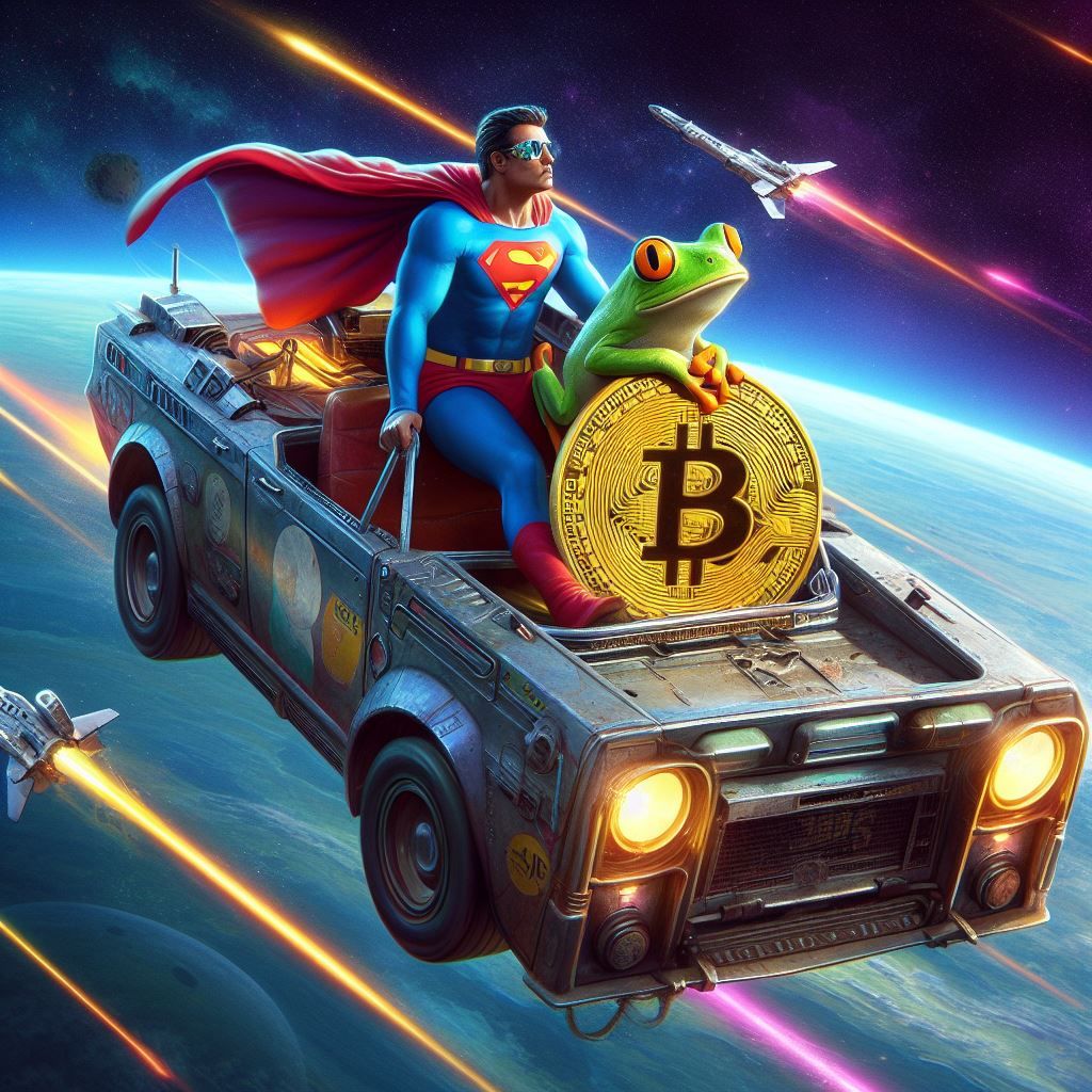 Superman Frog in Space