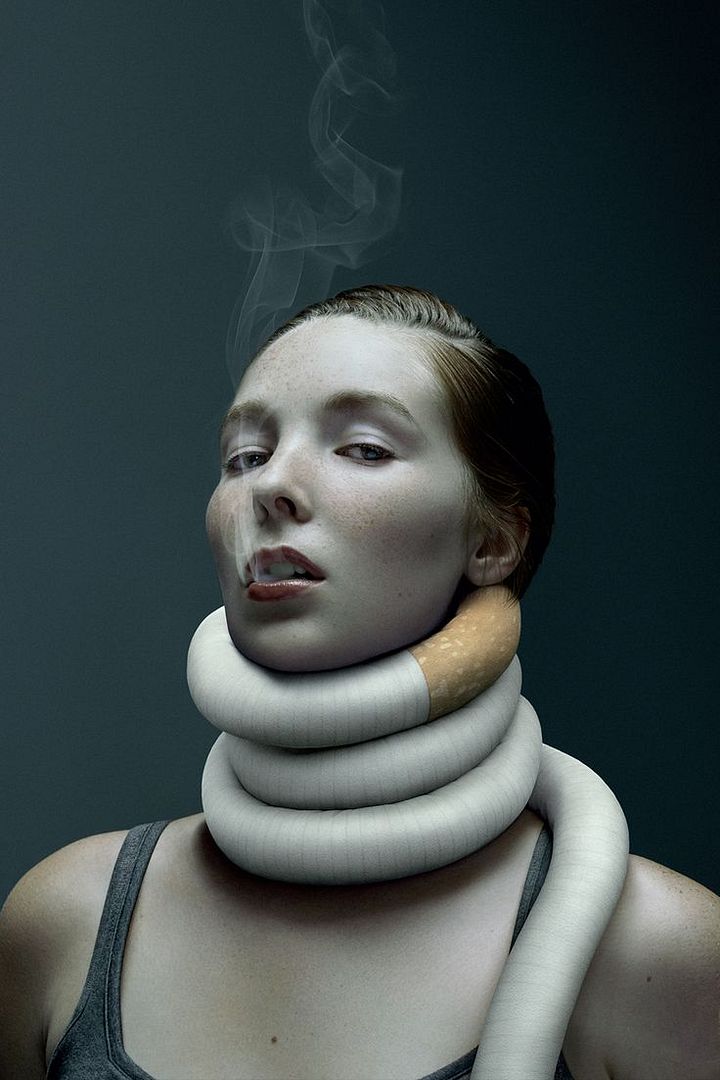 Cigarette-snake _ Conceptual photography