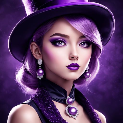 Girl with a Purple pearl