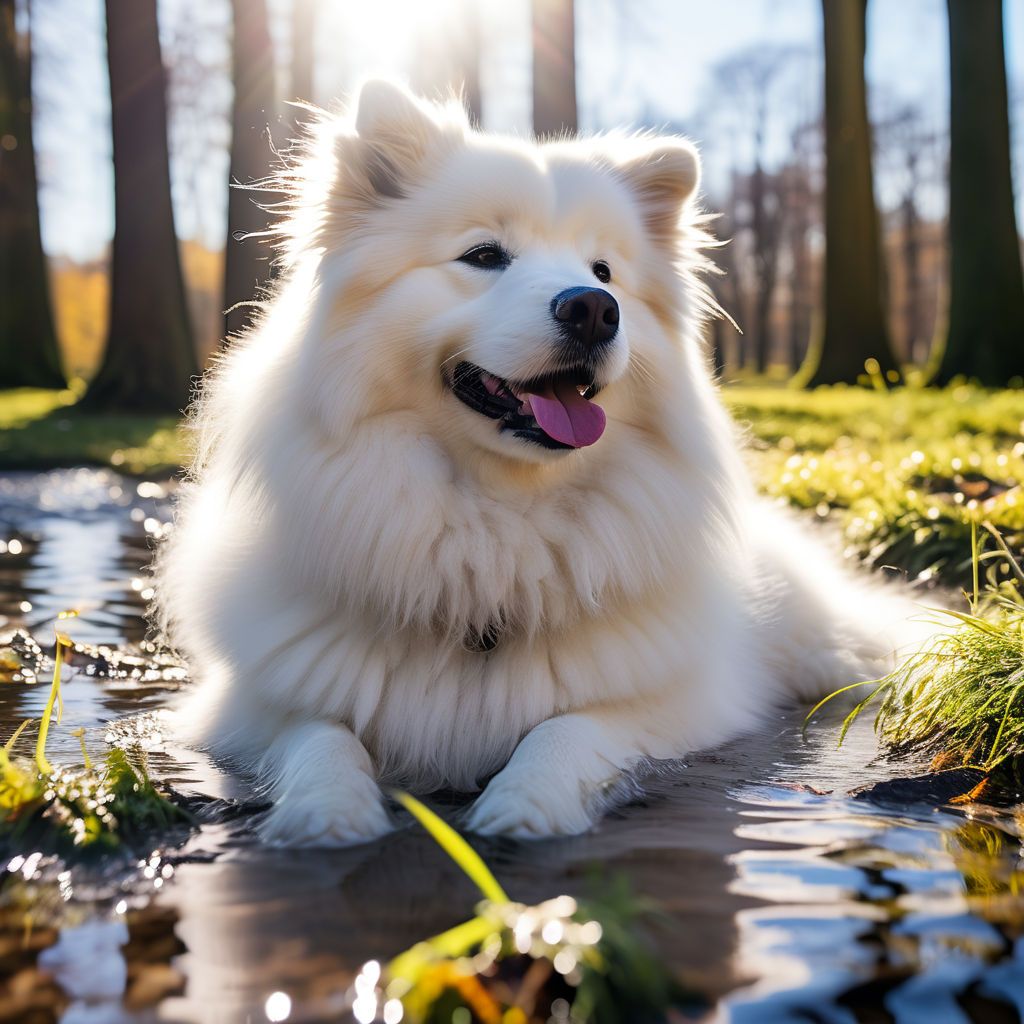 Samoyed in the sun