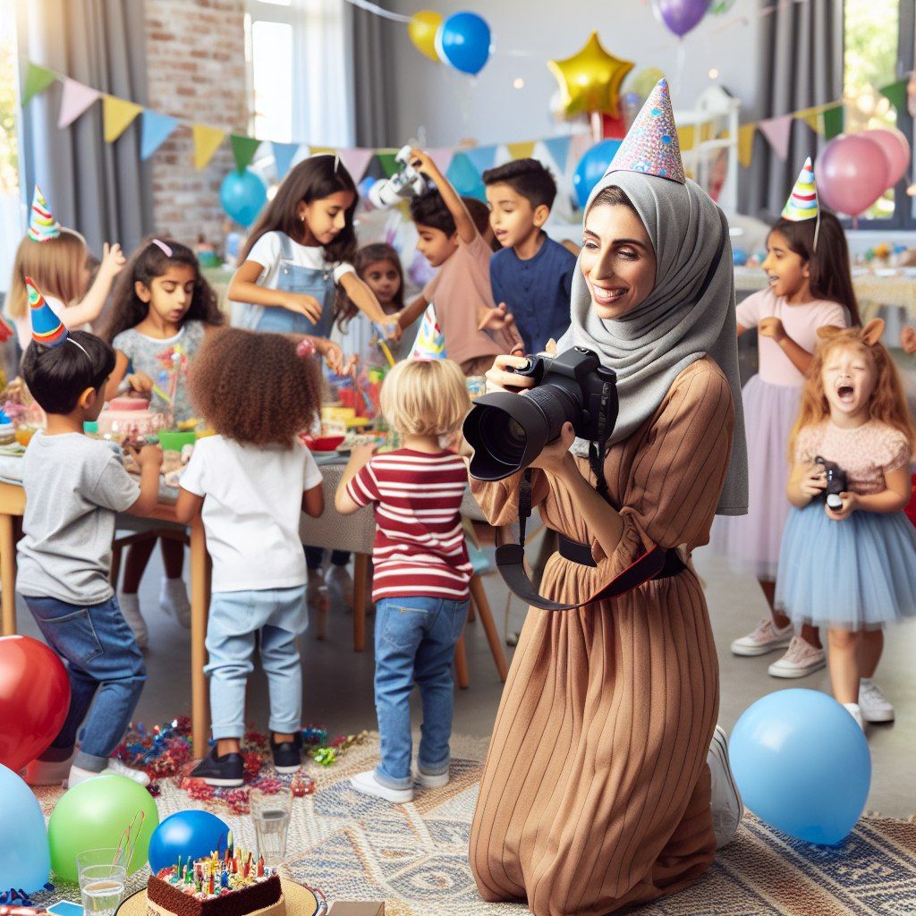 Photographer at children's parties