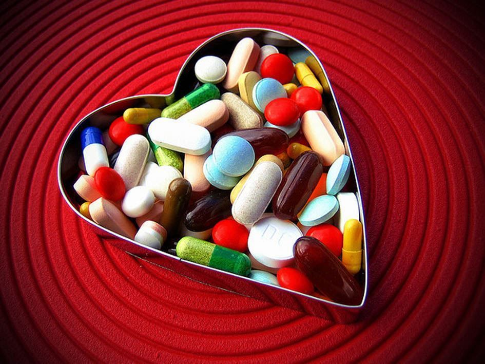 Heart made of pills