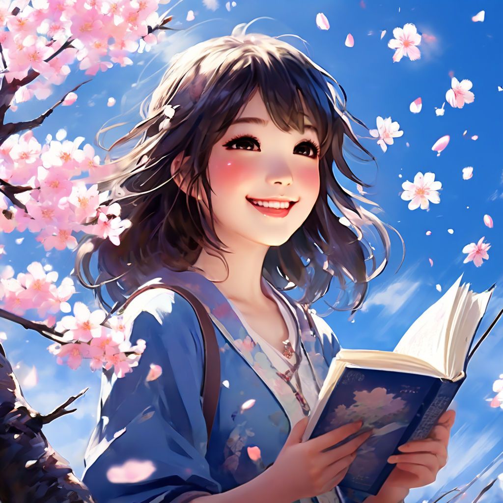 Happy Cherry Blossom Girl