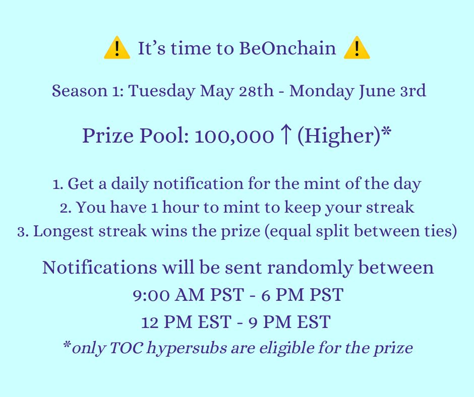 TOC Game: BeOnchain Season 1