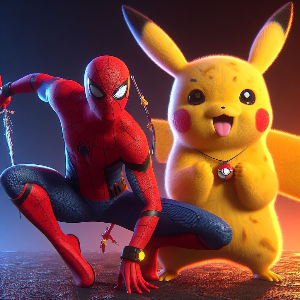 Pikachu With Spiderman