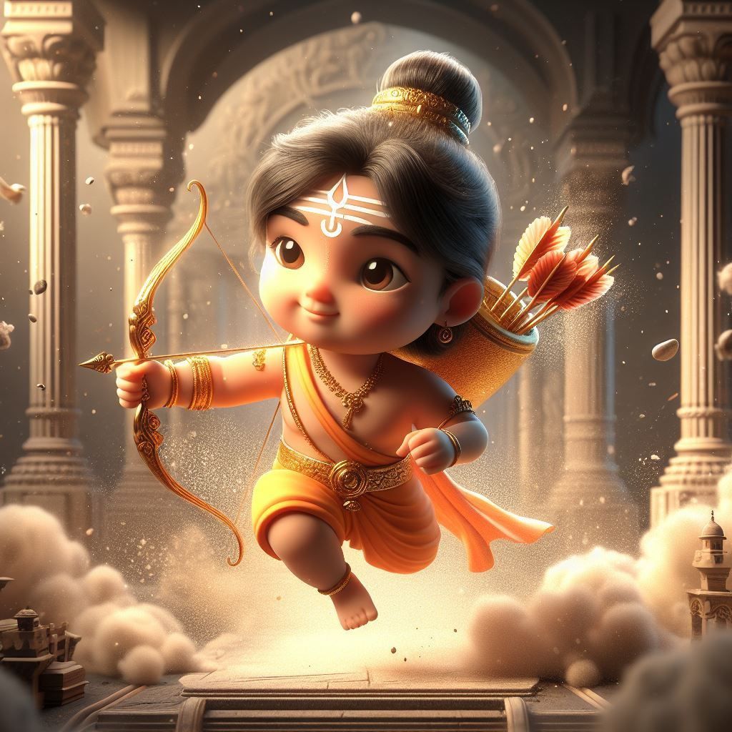 Baby Shree Ram On Action Mode ❤️🌺