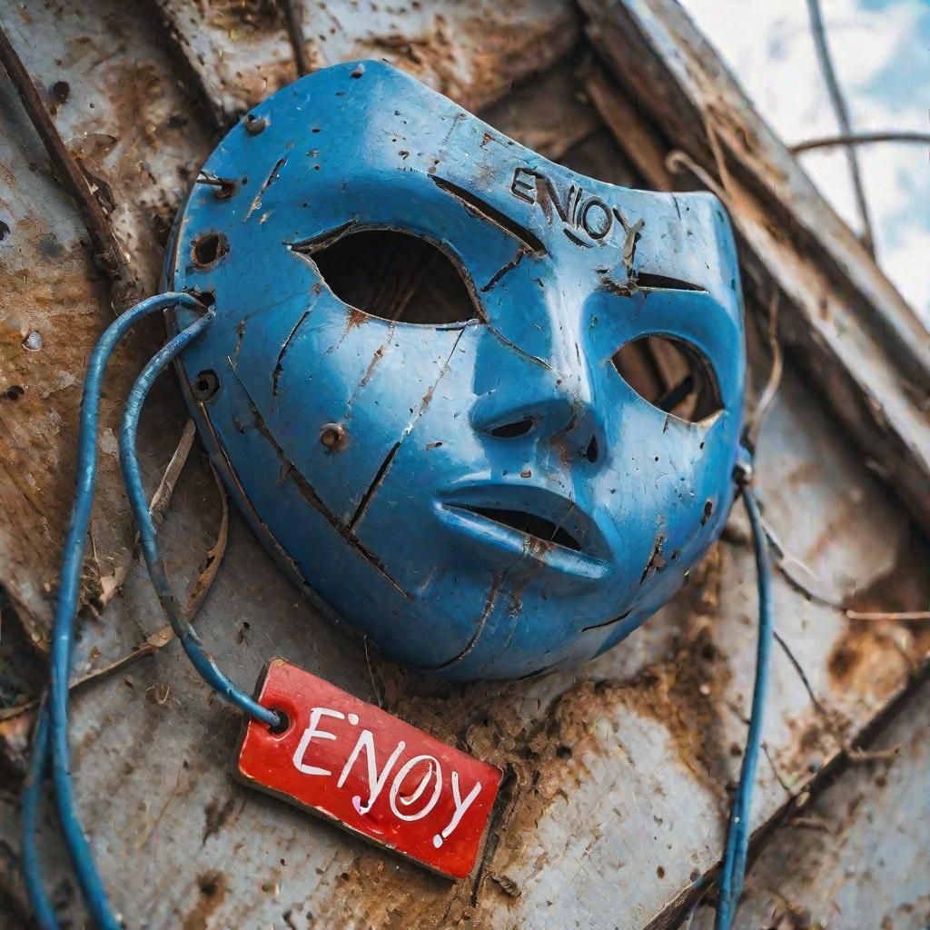 Enjoy with Blue Mask