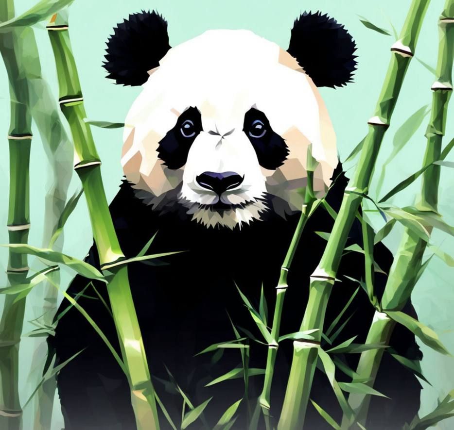 Panda in the forest