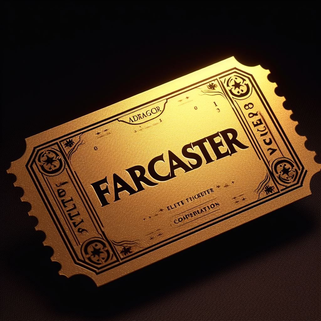 Golden early Farcaster Ticket