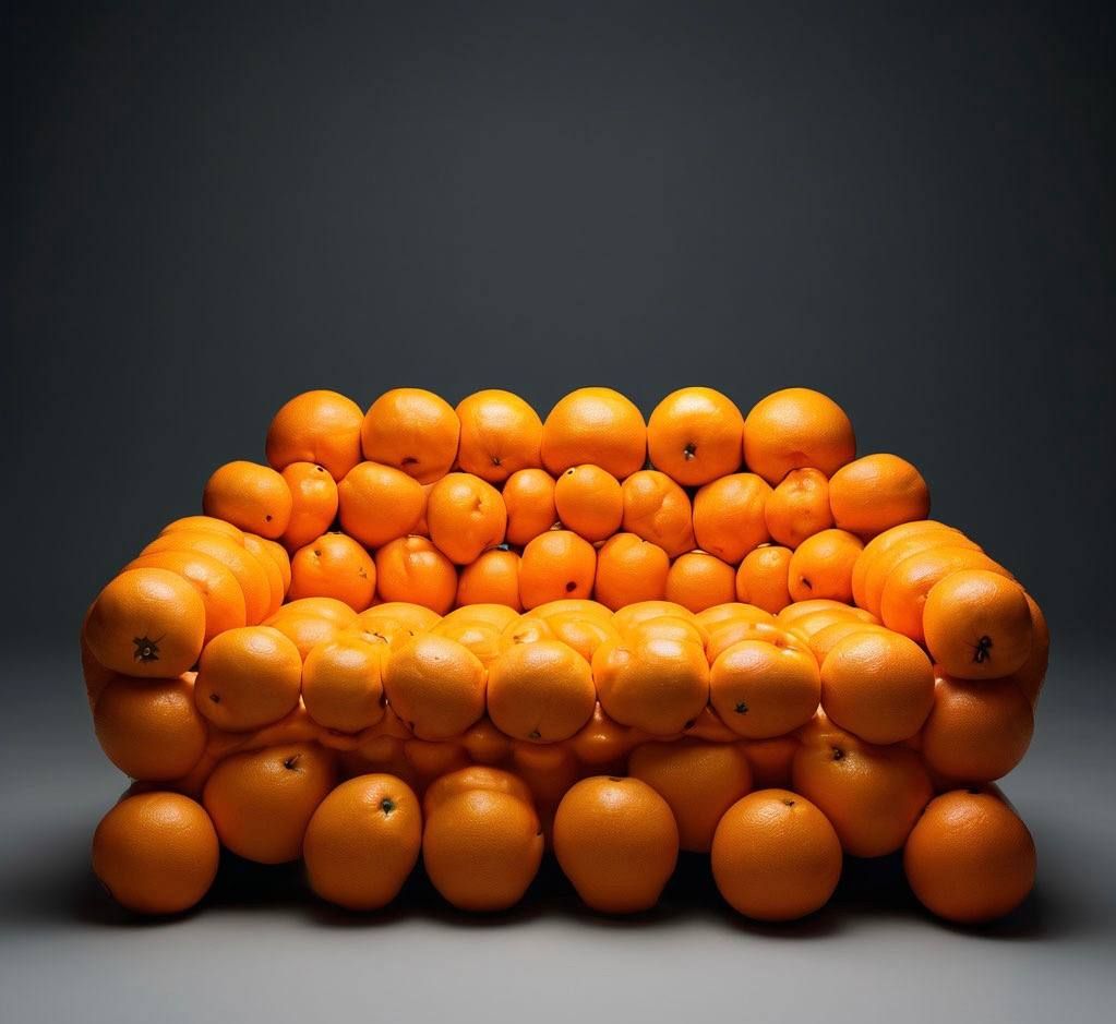 Orange sofa