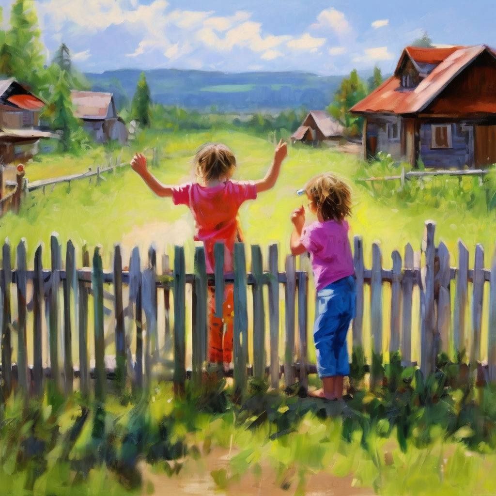 Children in a village