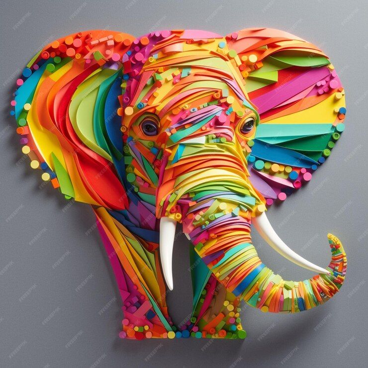 Rainbow elephant