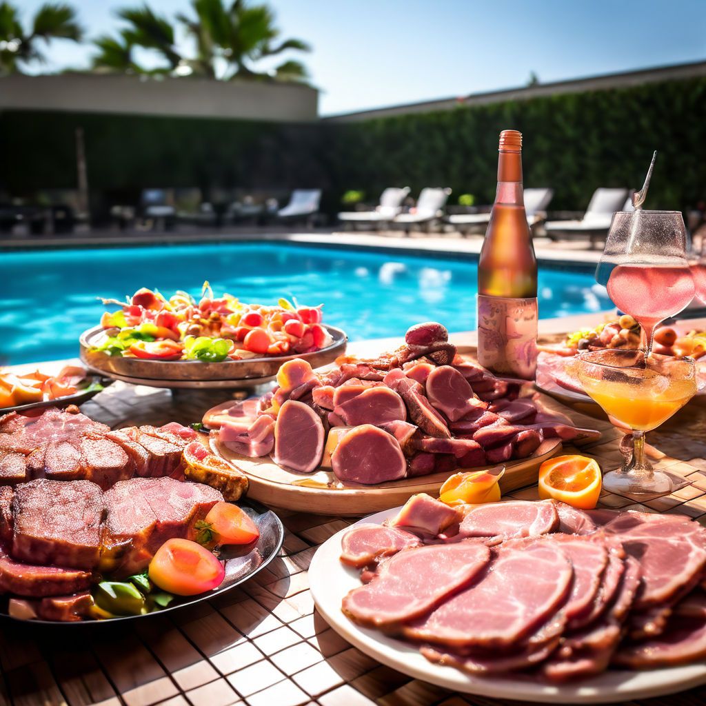 ham party at pool