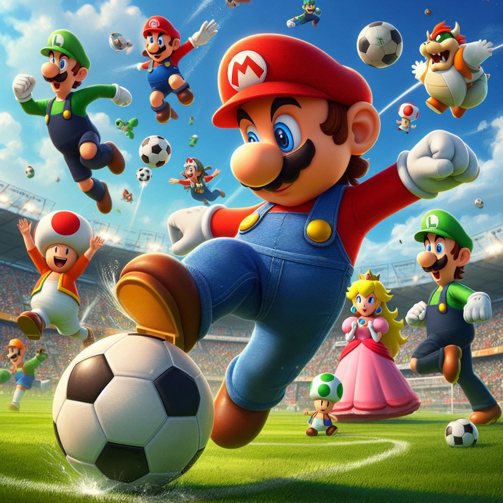 Mario in the field