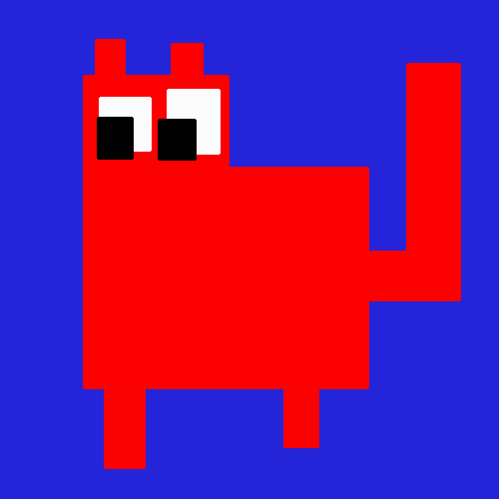 blue-background-red-cat