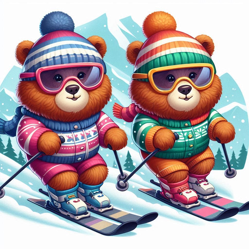 BEARS ARE SKIING