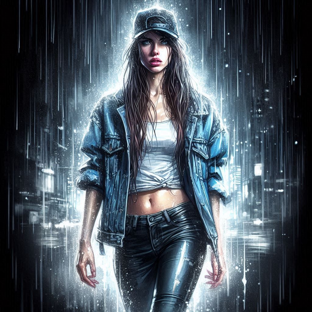 rain and girl 2